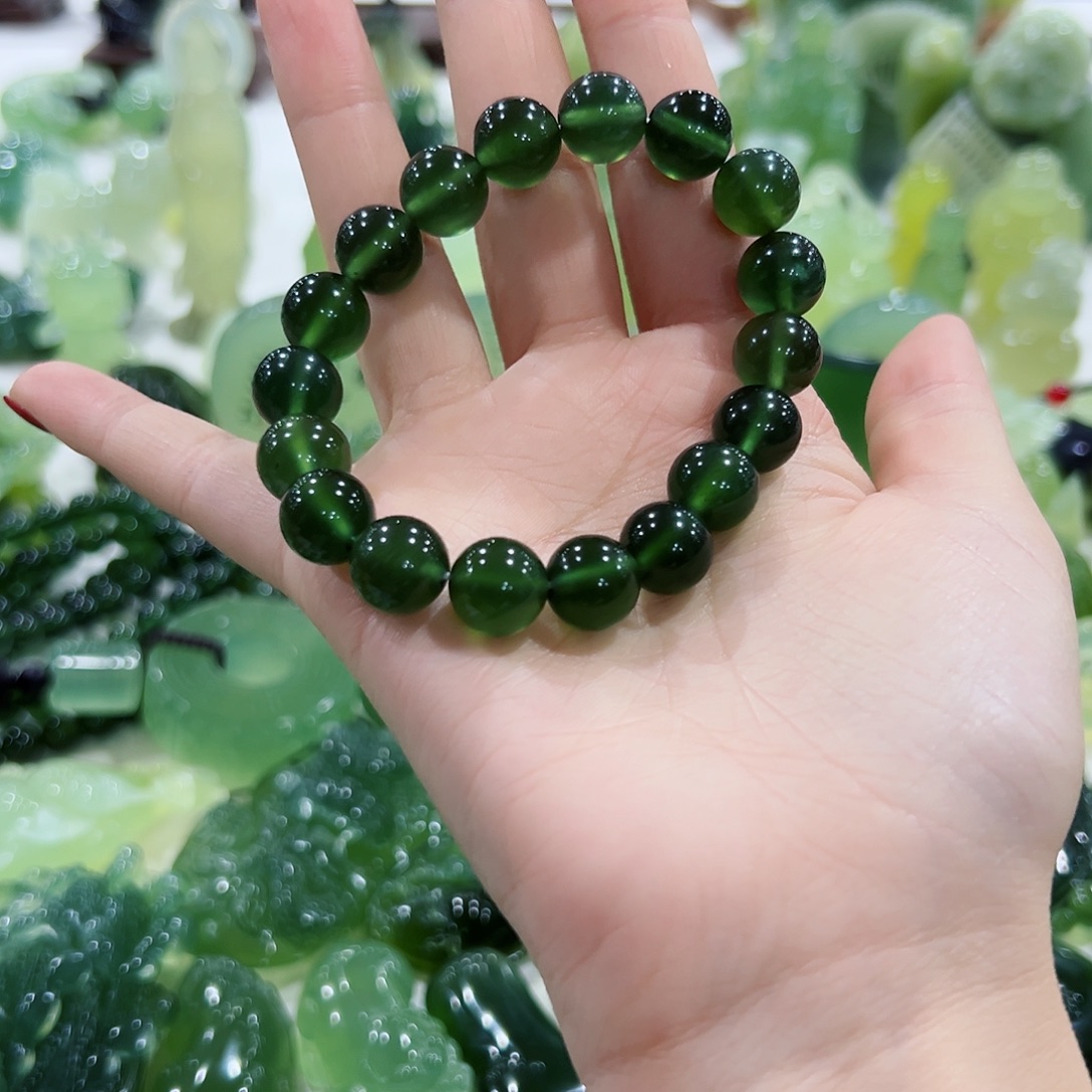 用***9蛇纹石玉未镶嵌手串