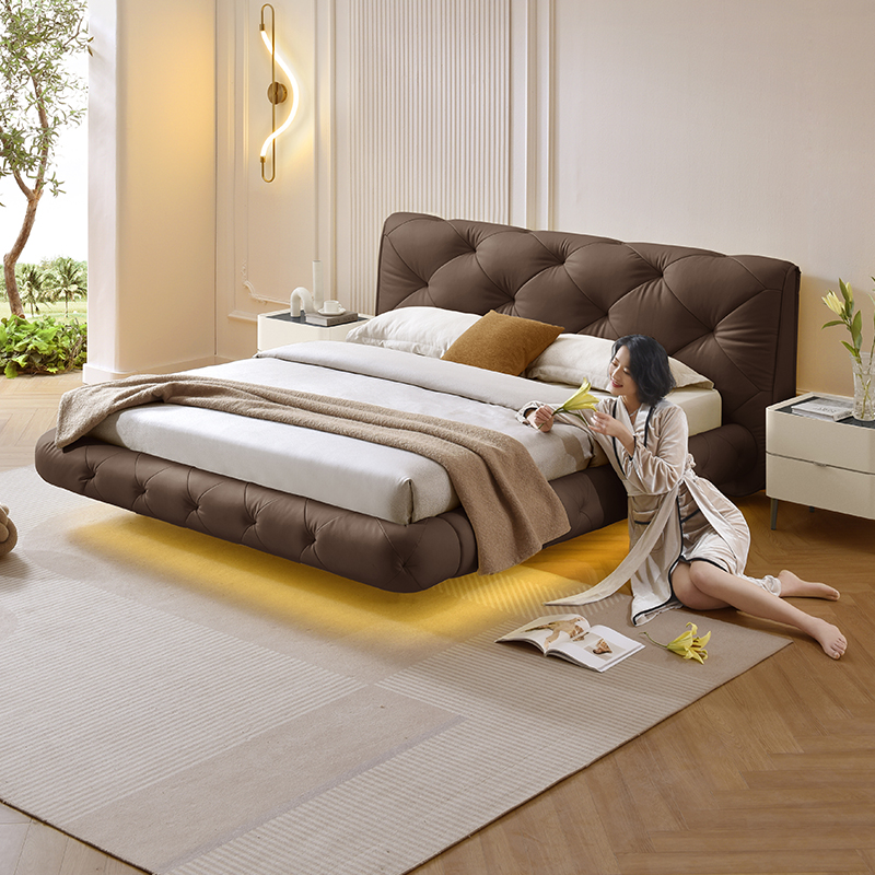 【捡漏】不支持延期发货顾家家居头层牛皮床架DS8167B【单床】