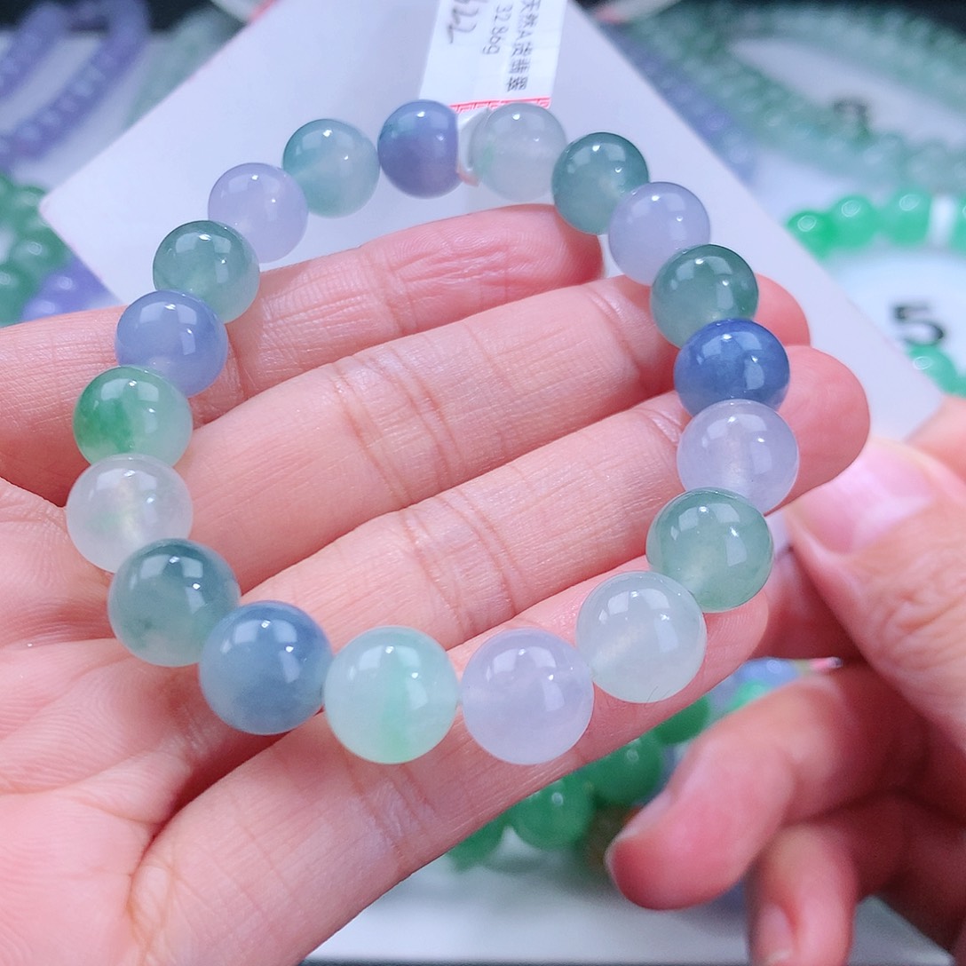 翡翠手链未镶嵌卡10mm