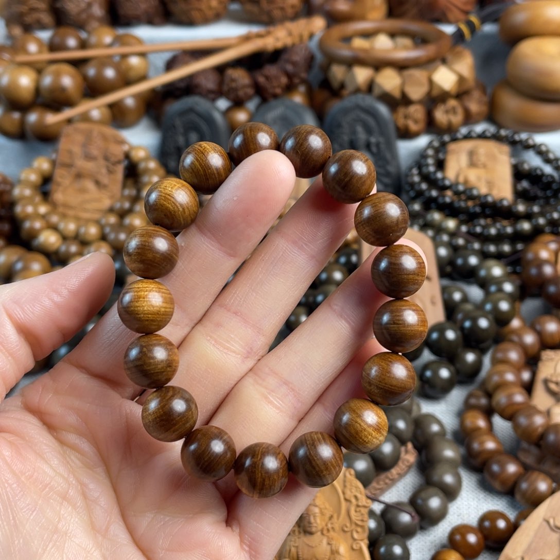 木老山檀香1.2黑肉手串