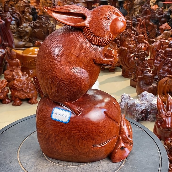 大果紫檀（缅甸花梨）缅甸花梨木兔子33