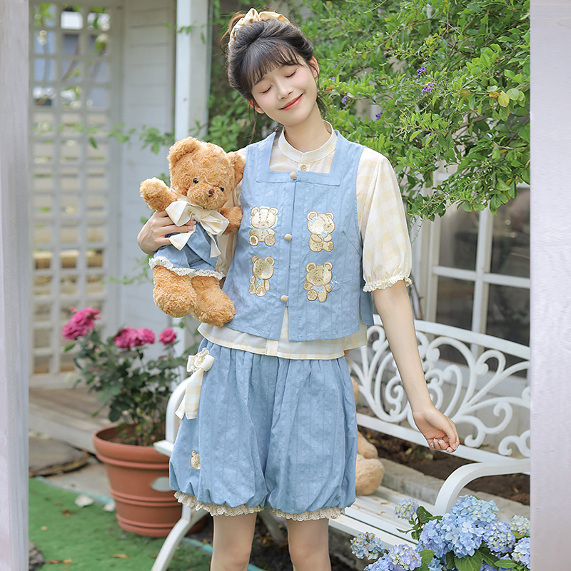 汉尚华莲 幸运小熊 国风原创汉元素灯笼裤