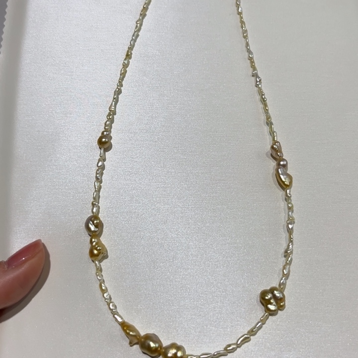 海水珍珠颈饰18K金镶嵌青*