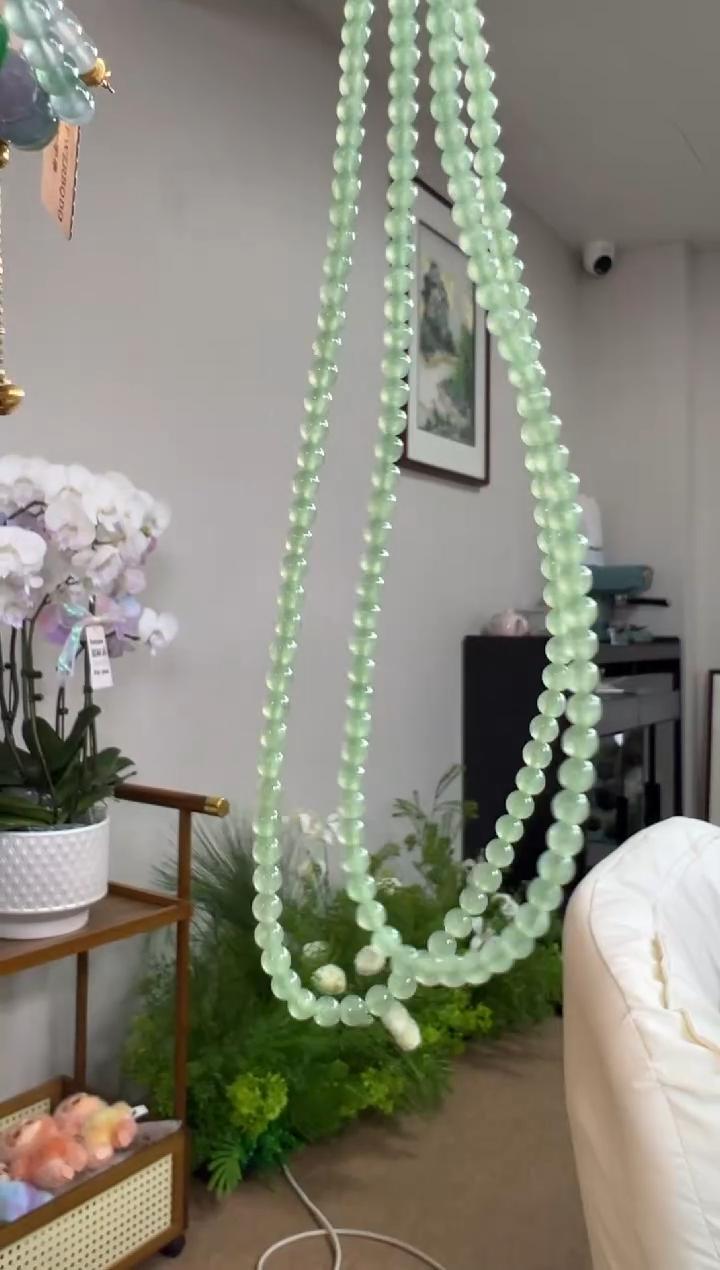 【绿长串】翡翠项链未镶嵌（多样性发其一）JJ5