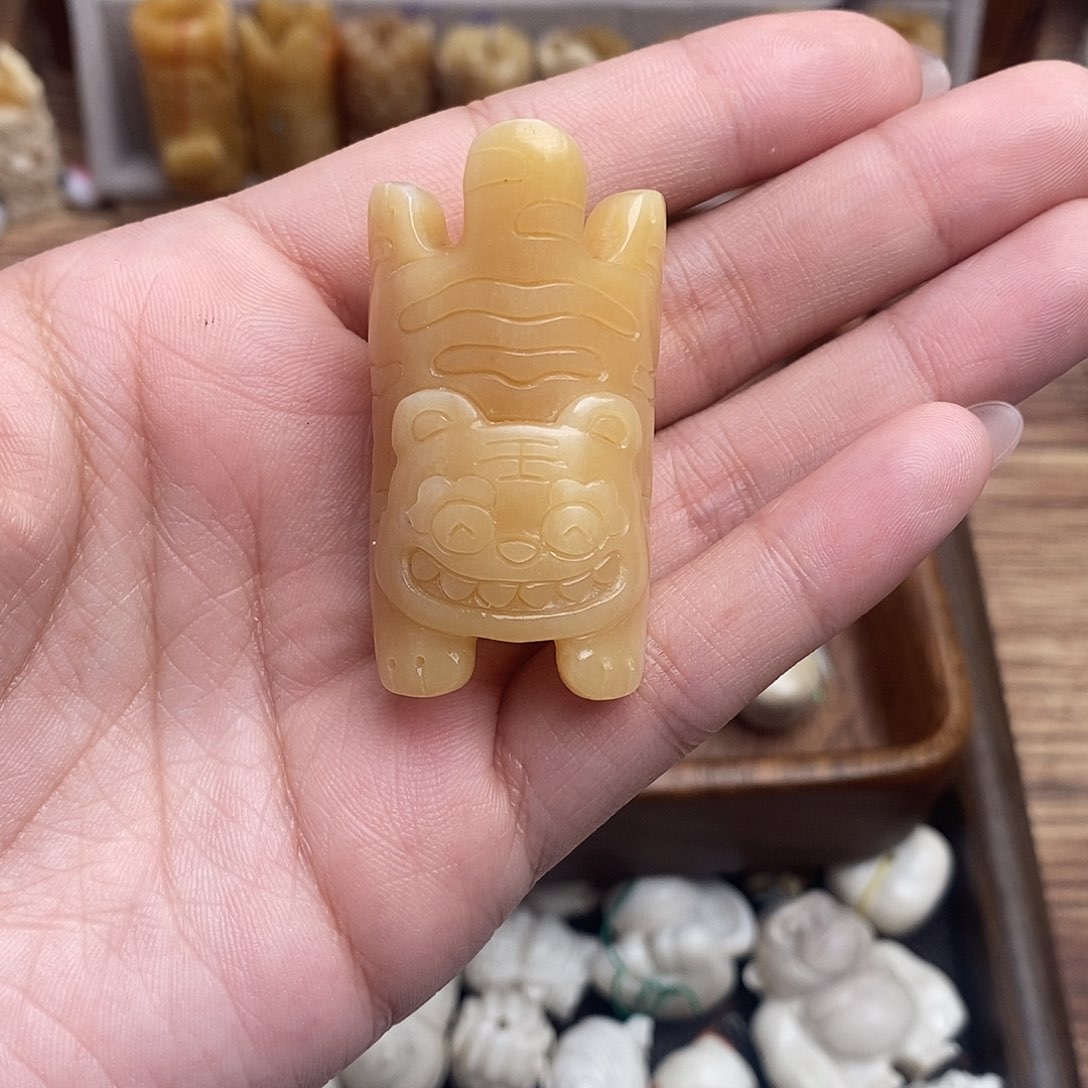 鹿骨把件15号马骨骨笛老虎