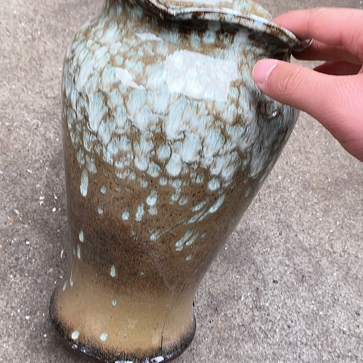 紫砂花盆瑕疵口17高30