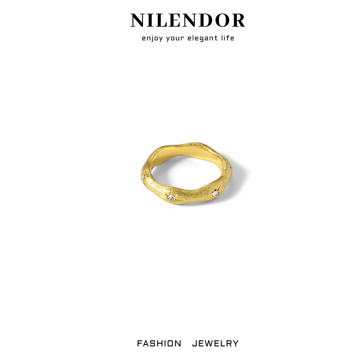 铜合金合成锆石戒指 Z-04时尚个性星芒拉丝戒指