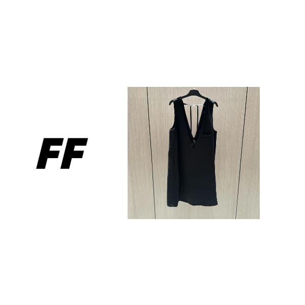 【B50372】夏季新品时尚无袖马甲法式吊带叠穿连衣裙