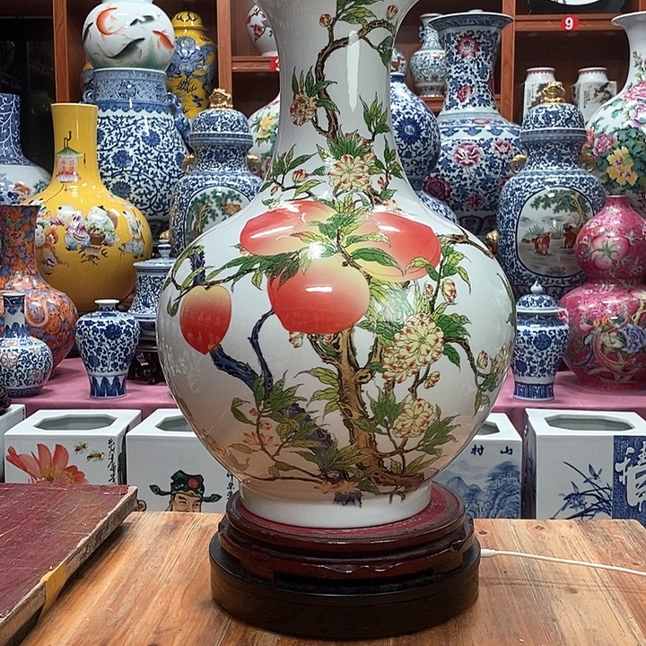 涵***哥景德镇陶瓷手工手绘花瓶摆件