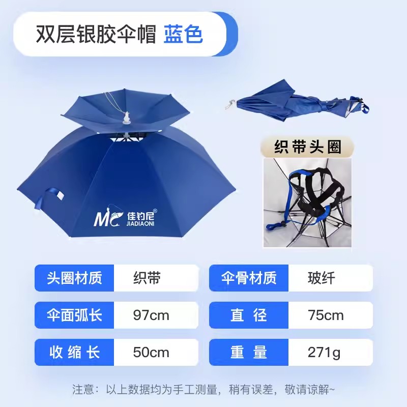 佳钓尼头戴式伞帽【瑕疵无售后】