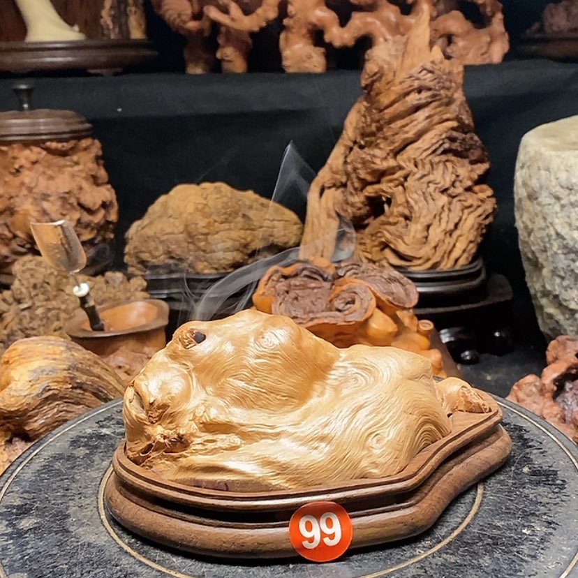 【闪购商品】99号荔枝木香炉工艺