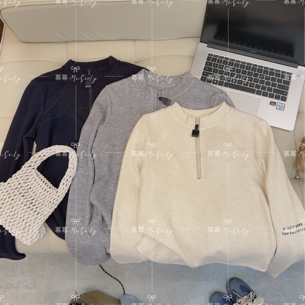 【冬日赴约】打底衫女秋冬内搭2025新款秋冬修身半拉链立领上衣女