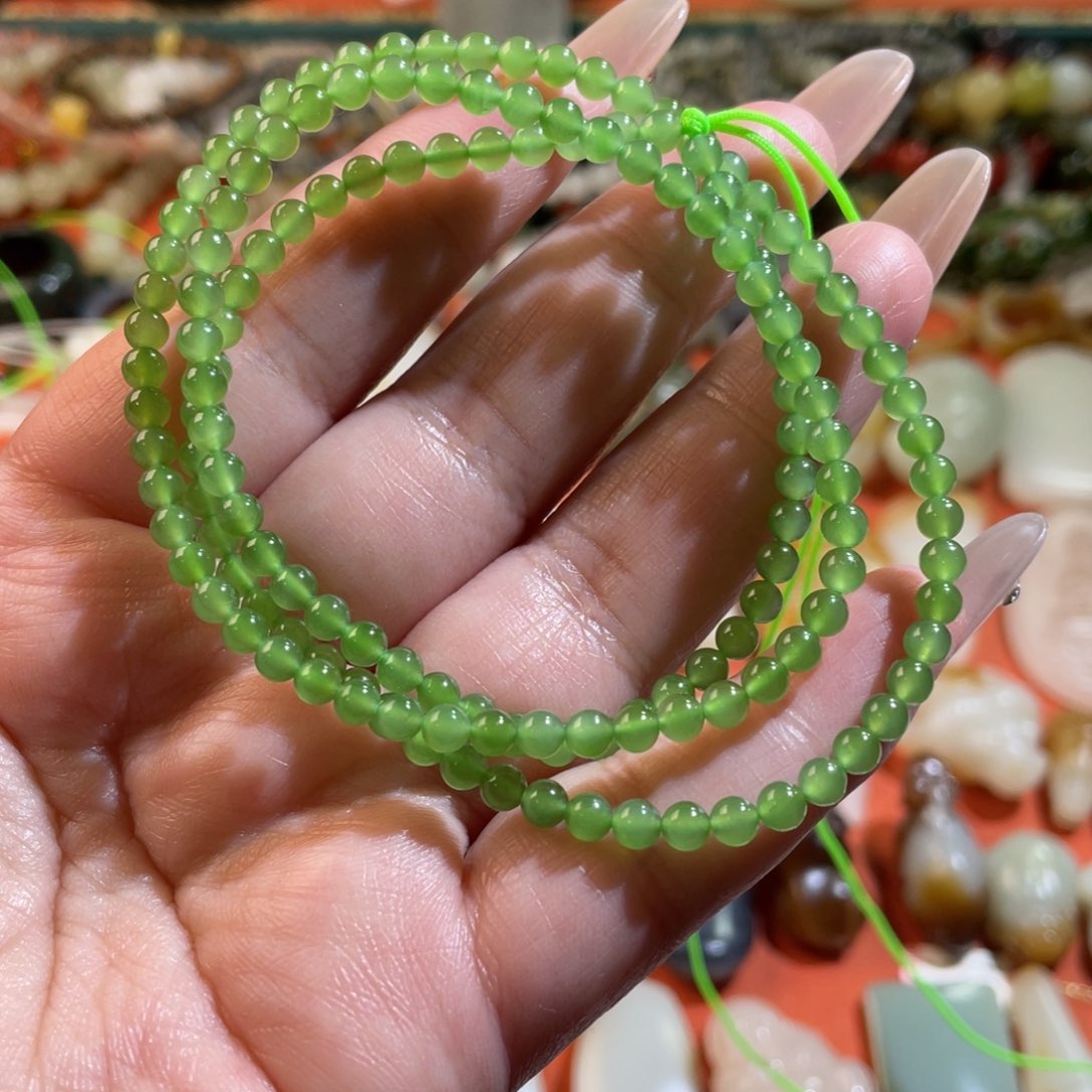 和田玉珠链未镶嵌