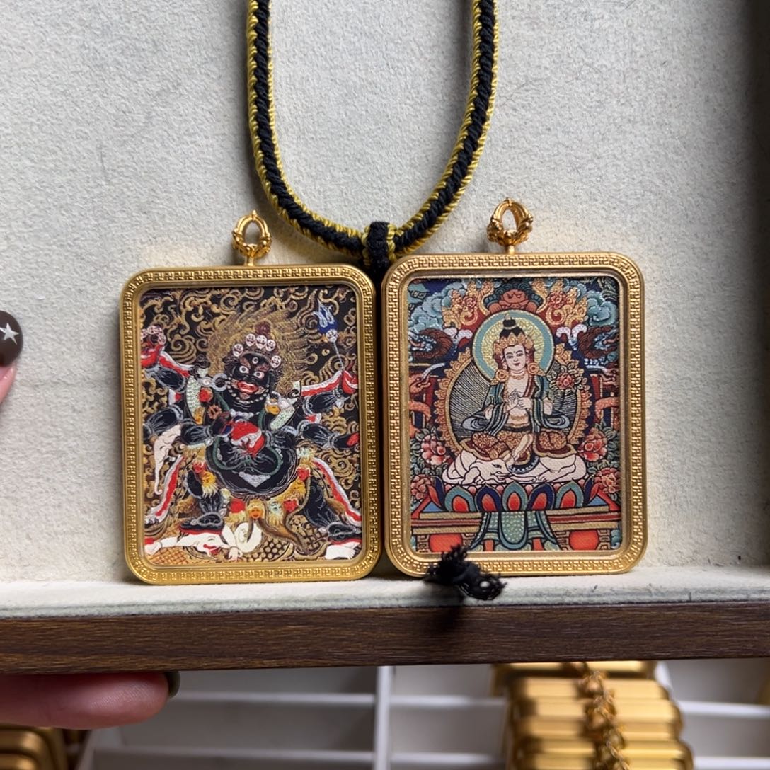 液***机吊坠双面定制普贤大黑天