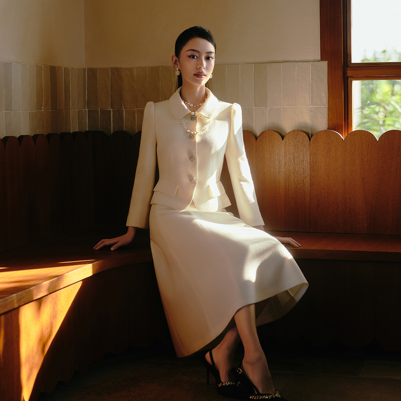 LIME/莱茵明星吉娜同款秋季千金风显瘦法式半裙多色LDGADBWSK302