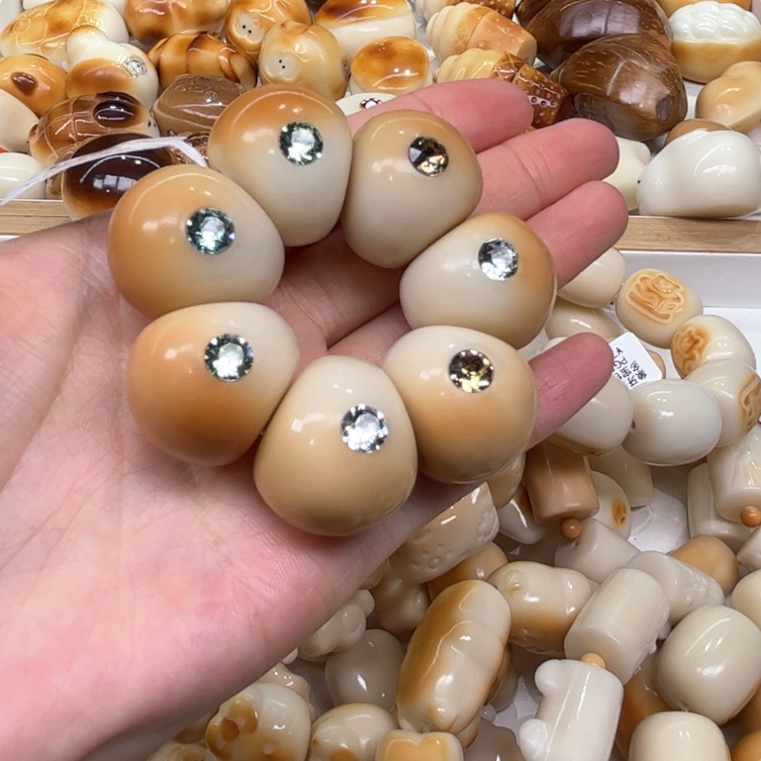 菩提根/象牙果手串8.2.52象牙果镶钻山竹