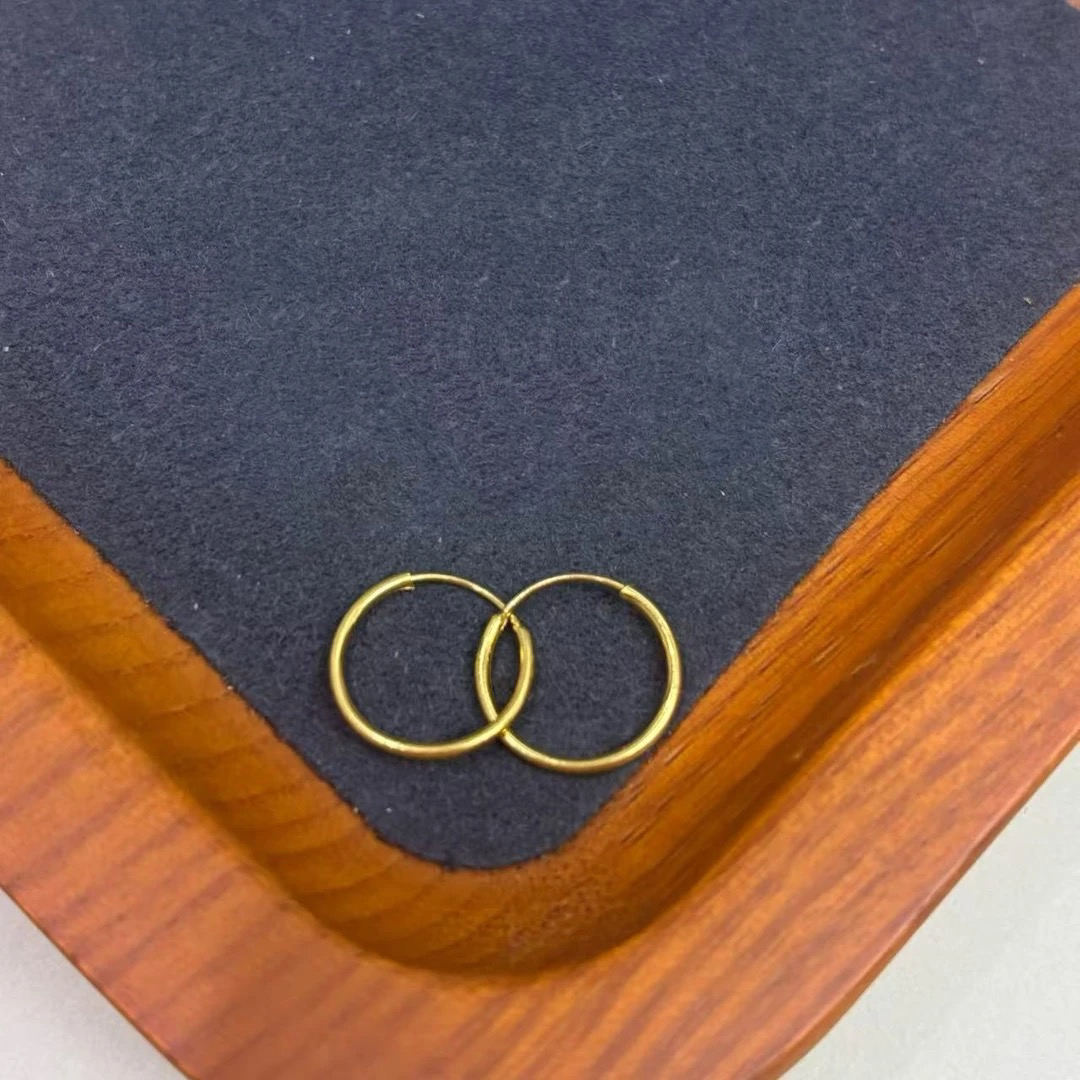 米来金铺足金耳圈黄金耳饰WH1275