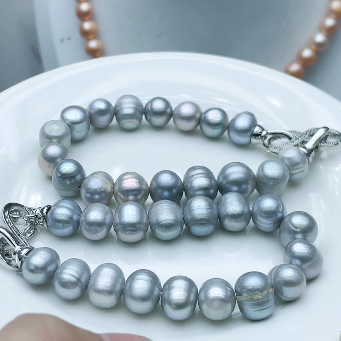 淡水珍珠颈饰钛钢