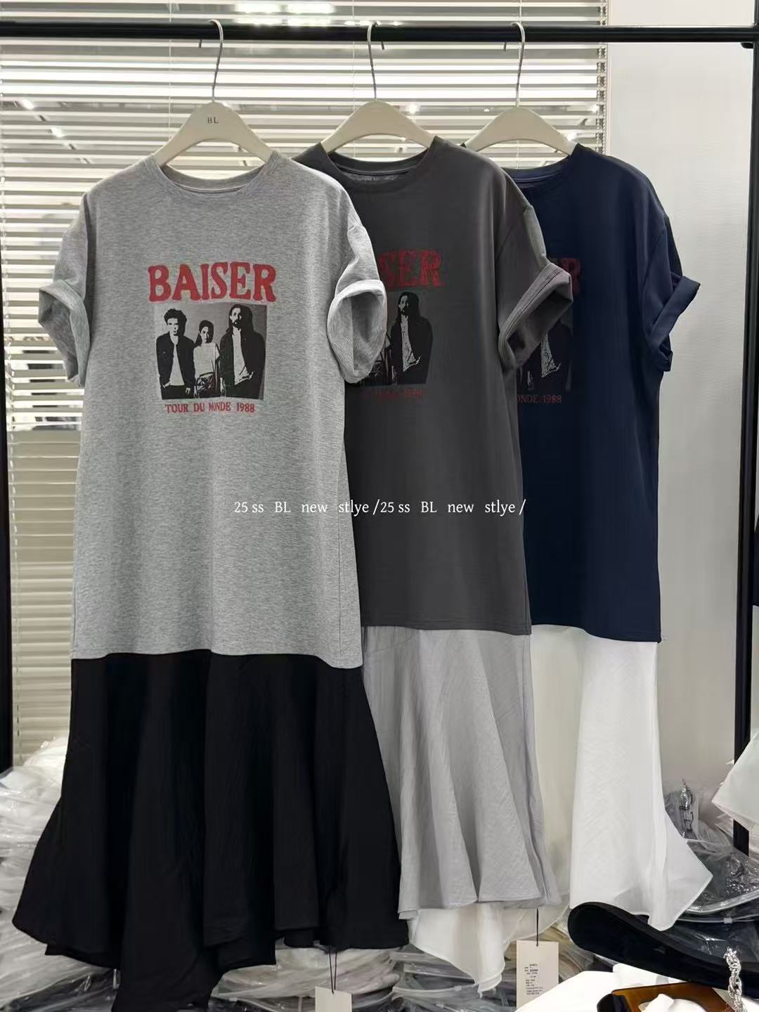 9213【PINGJIE】2025高货连衣裙韩版时尚休闲潮流舒适百搭洋气裙子