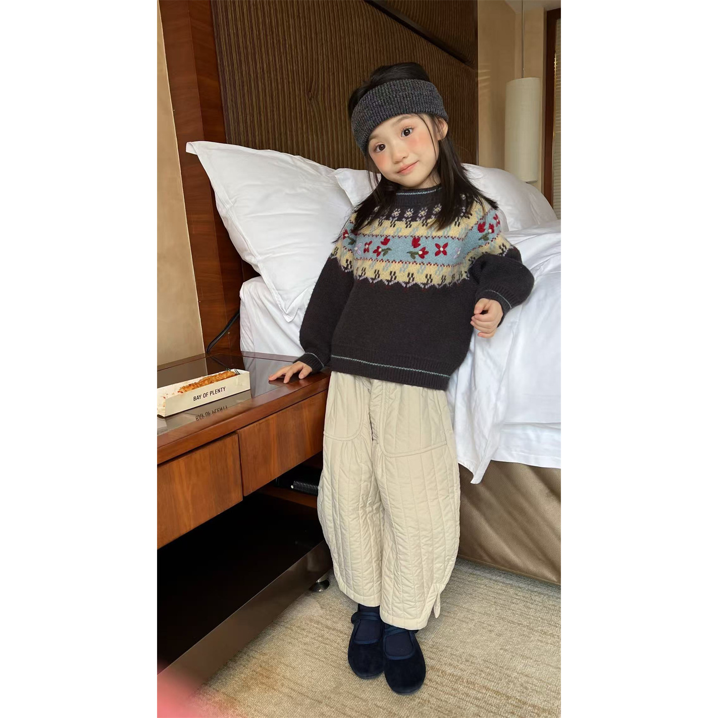 HJ·25冬~韩版三合一绗线棉裤745219（童装）