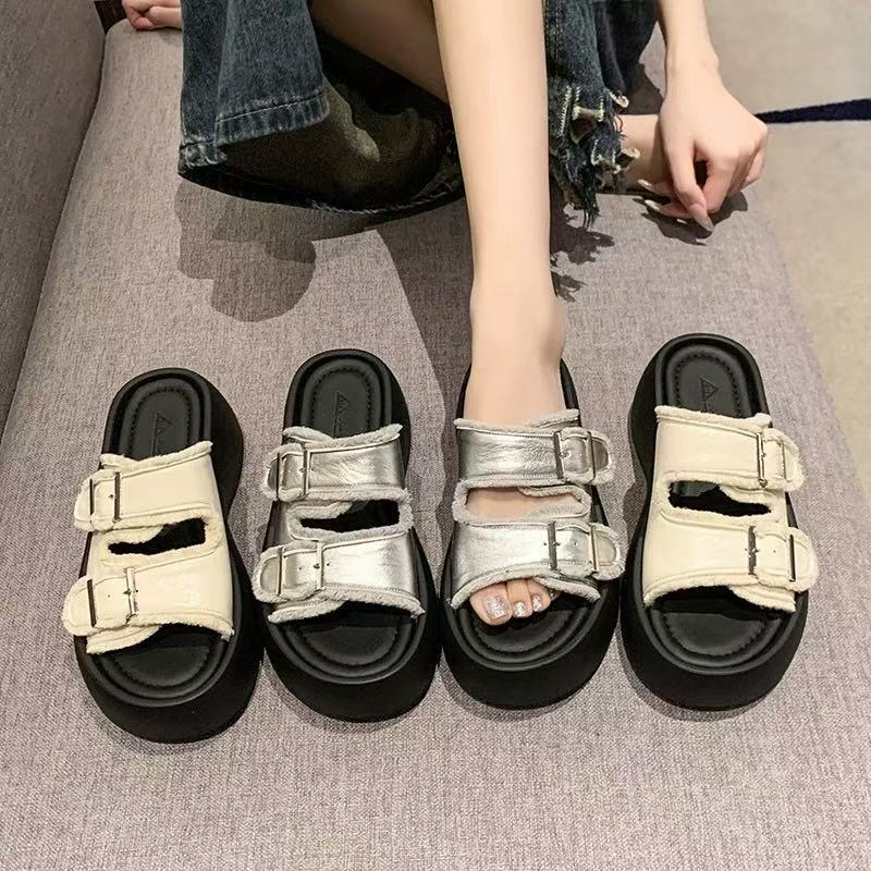 夏休闲款法式拖鞋女新款配裙子仙女风拖鞋3933或2665