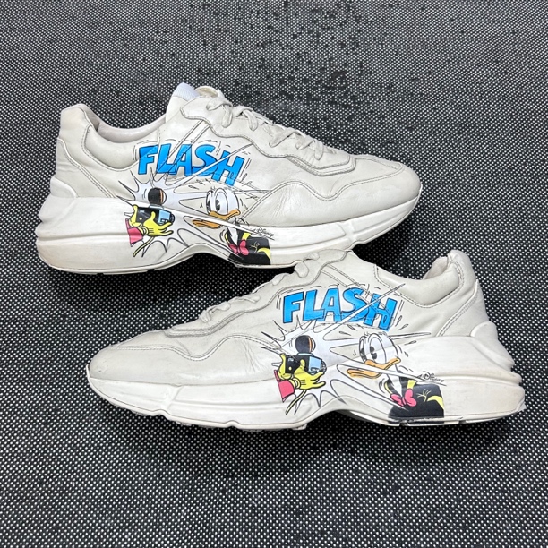 90新 GUCCI/古驰 43码 uk9 唐老鸭 无盒 后跟磨损 老爹鞋