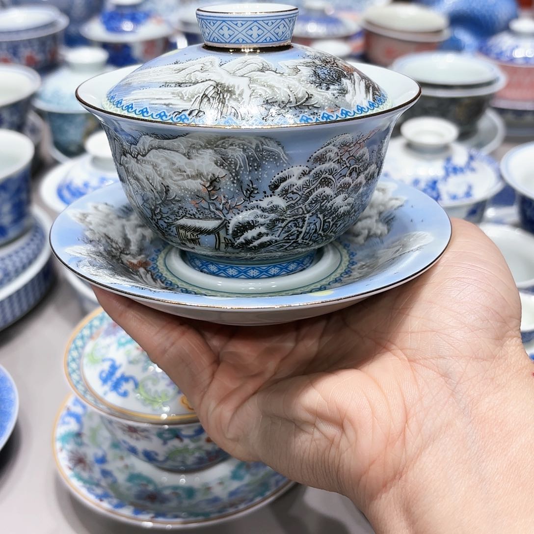 盖碗景德镇高温茶具