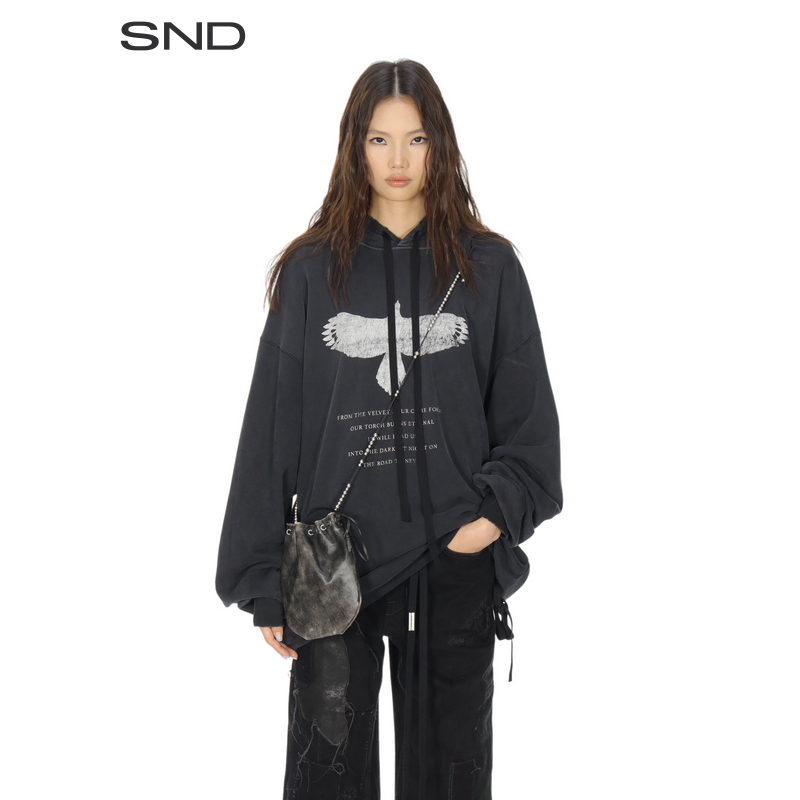 【ANN DEMEULEMEESTER 设计师品牌】SND AW25 "永恒之鹰"连帽卫衣