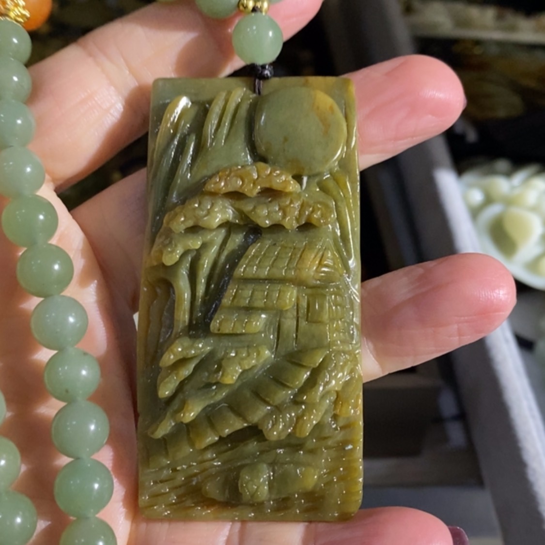 【闪购商品】岫玉毛衣链未镶嵌