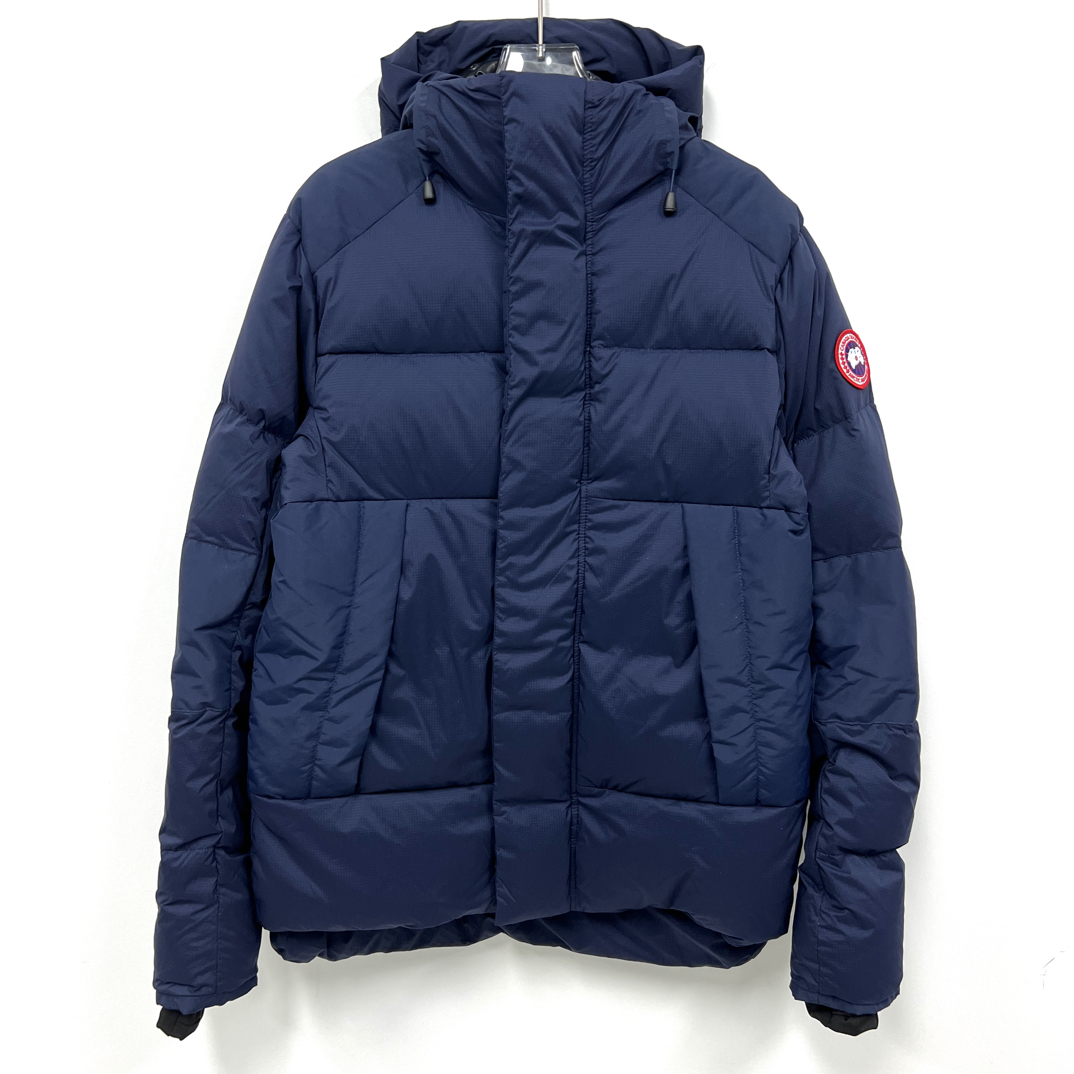 99新 CANADA GOOSE 加拿大鹅 Armstrong系列蓝色连帽羽绒服 S码/ 