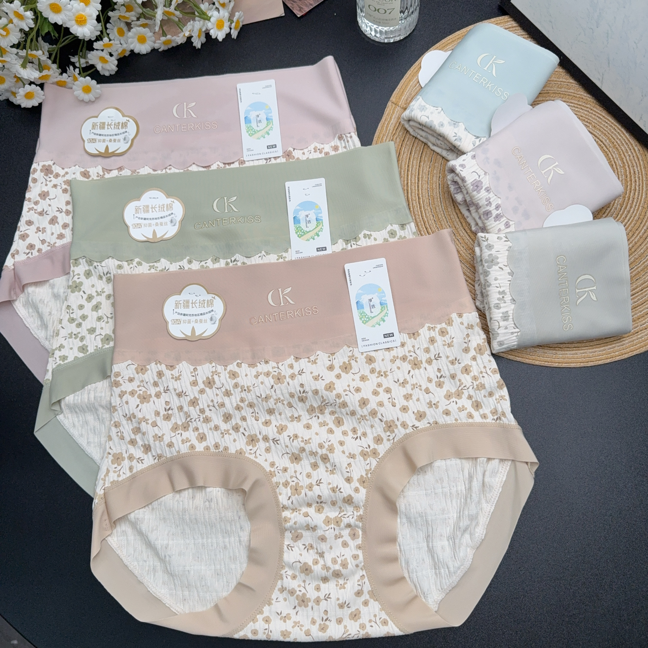 6条装～新疆泡泡棉塑形大码高腰女士内裤抗菌底档三角裤衩17#