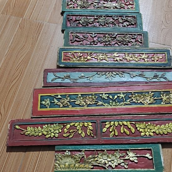 绒质木雕花板，一物一拍，