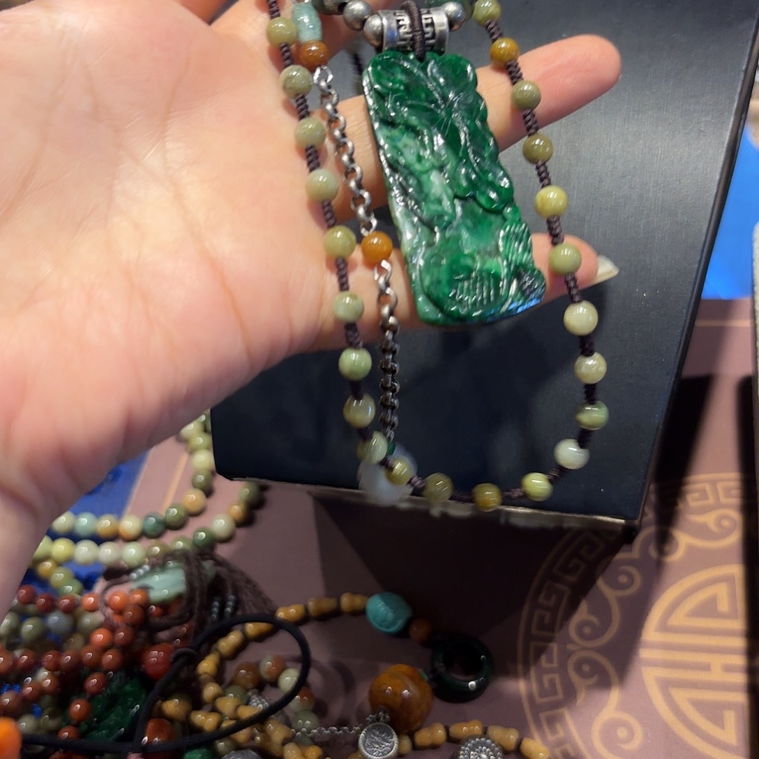 翡翠未镶嵌颈饰原创