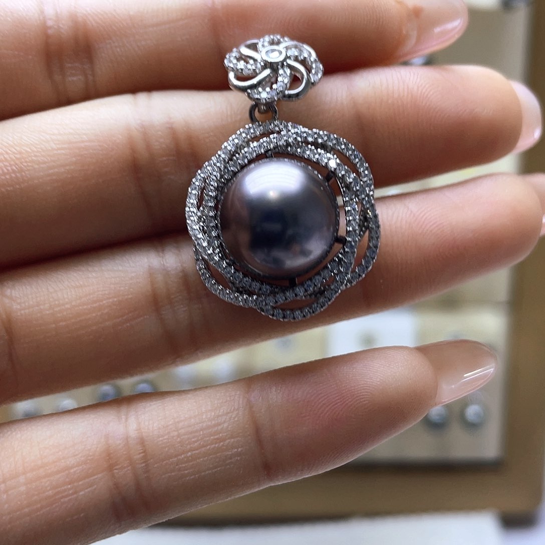 海水珍珠颈饰银S925镶嵌