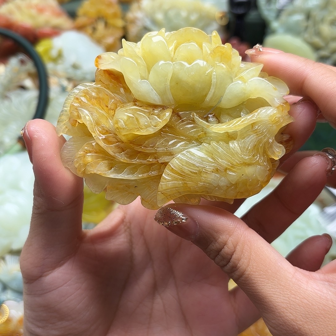 浮***梦蛇纹石玉未镶嵌吊坠