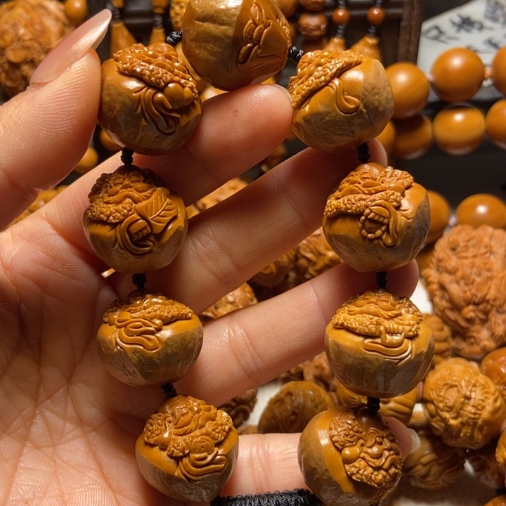 【闪购商品】橄榄核手串/手链老****活手工包衣达摩