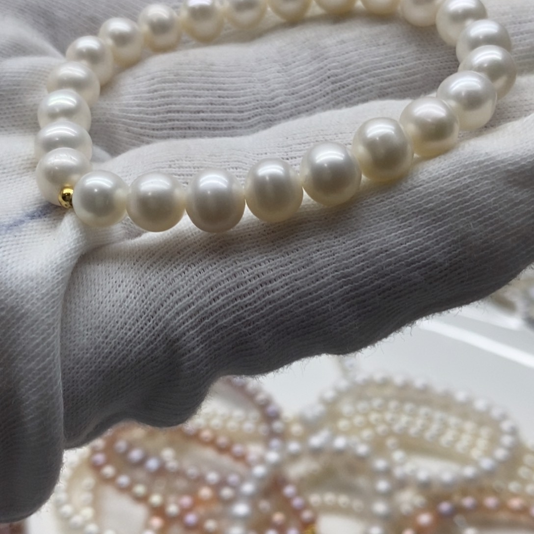 淡水珍珠手链银S925镶嵌