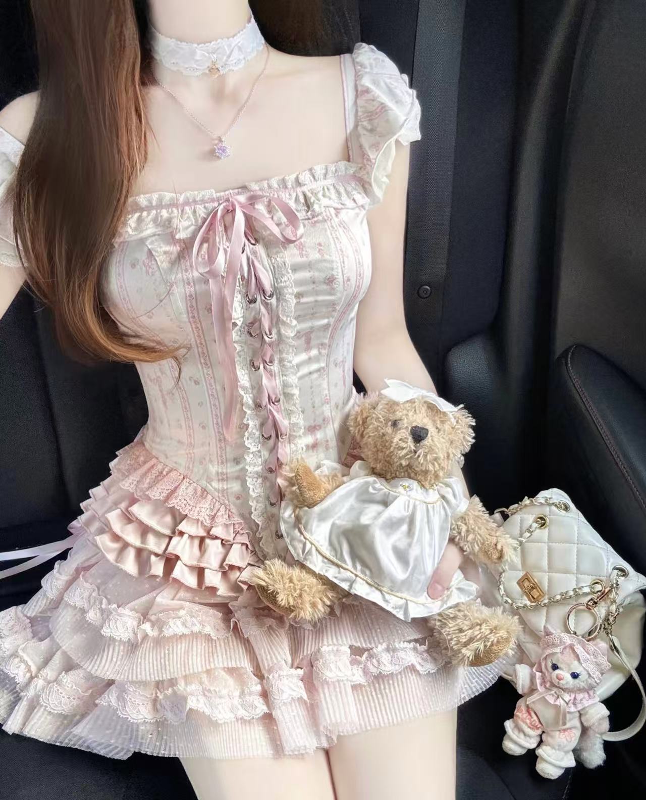 35-69夏季少女法式气质甜时尚女装连衣裙