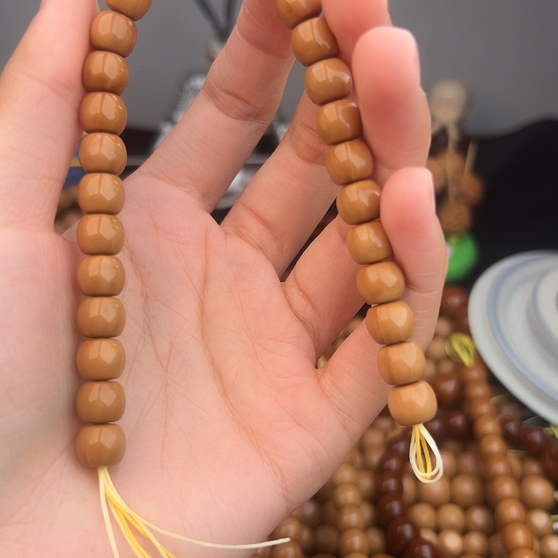 幸***蒋猴头核桃手串微瑕直切9.1/7.9