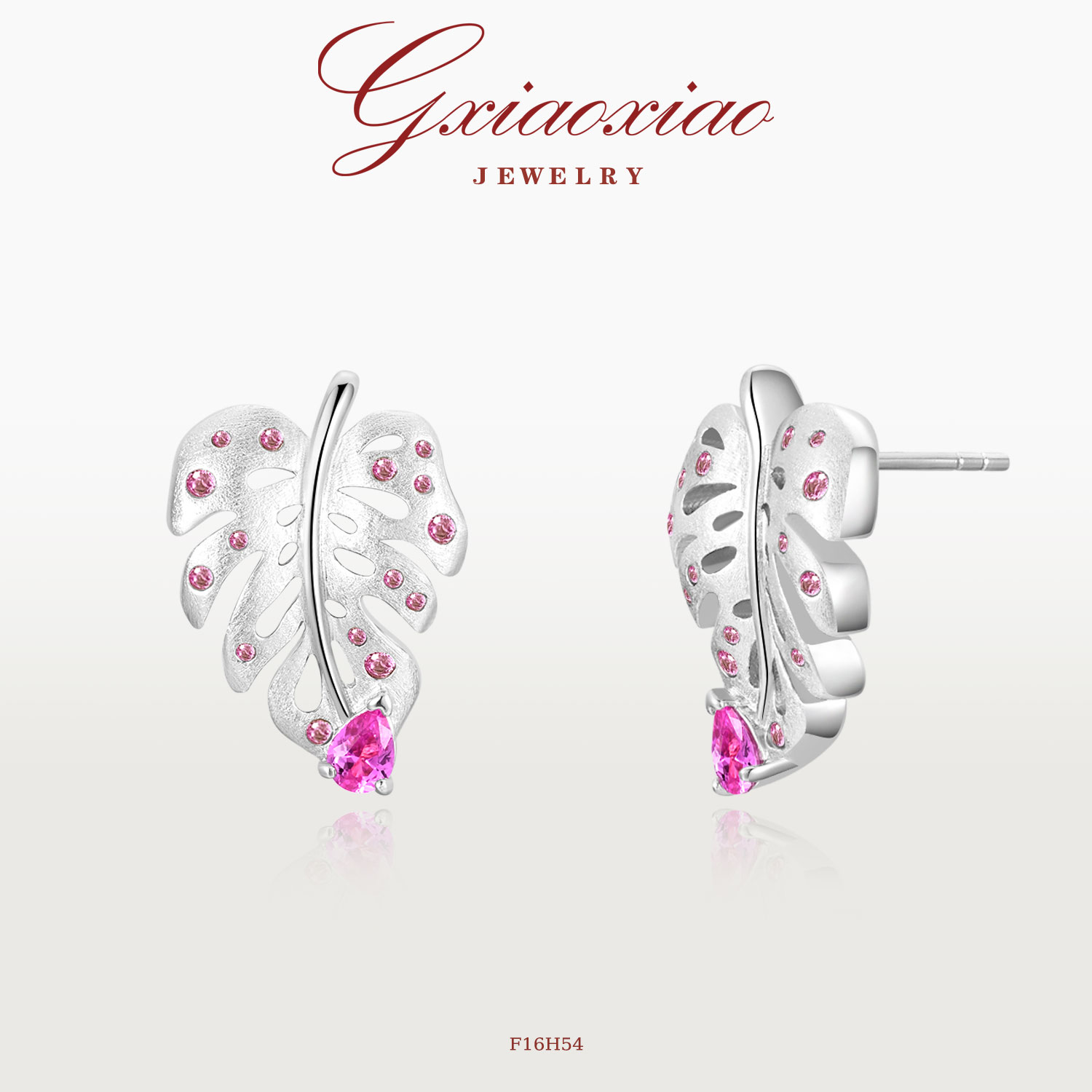 G XIAOXIAO 镀K金 【叶影幽梦】时尚气质高级感百搭耳环 F16H54