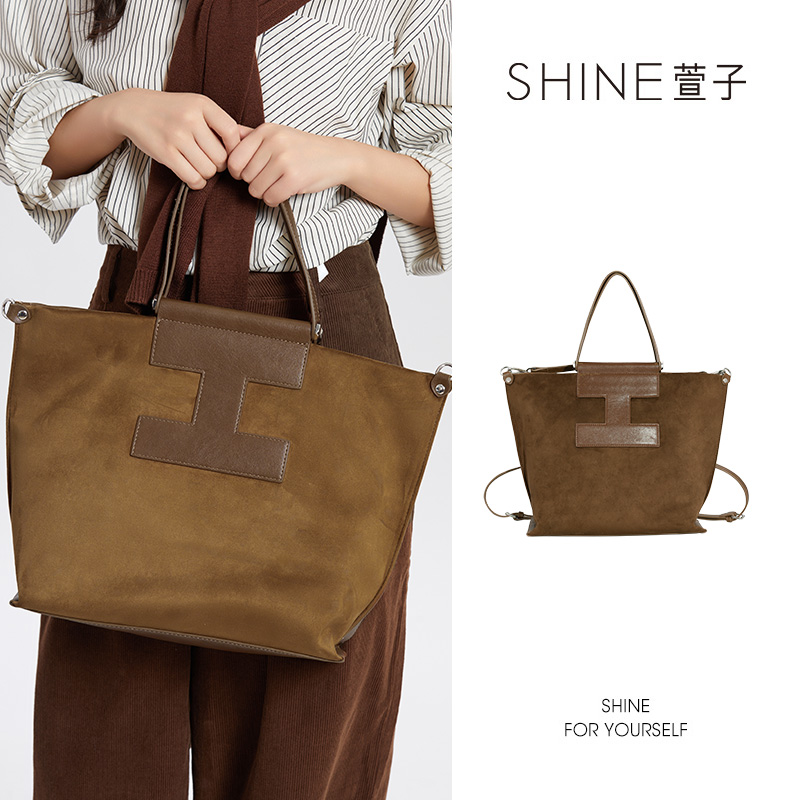 萱子SHINE复古时尚小众手提托特包