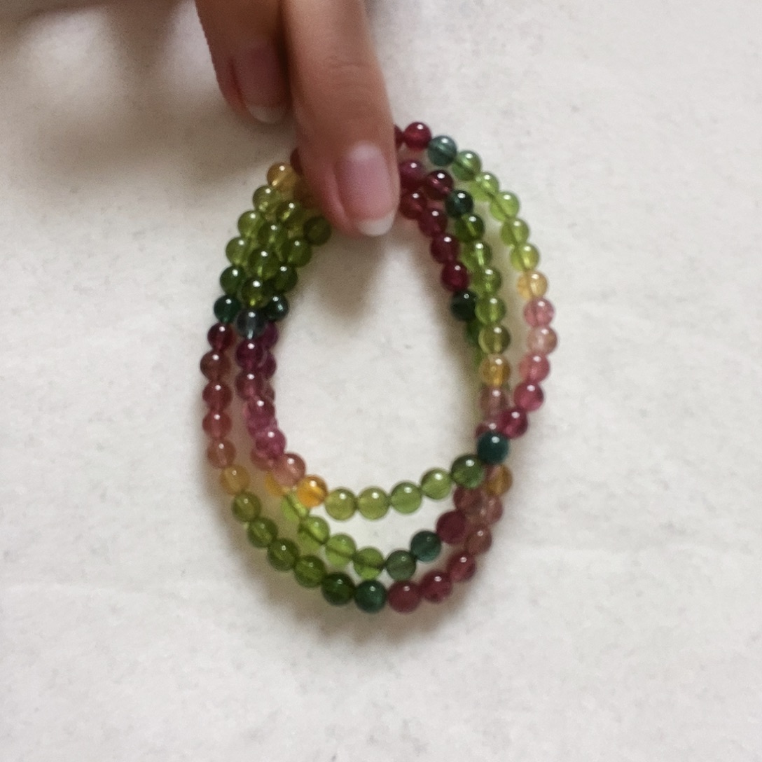 碧玺手串未镶嵌简单