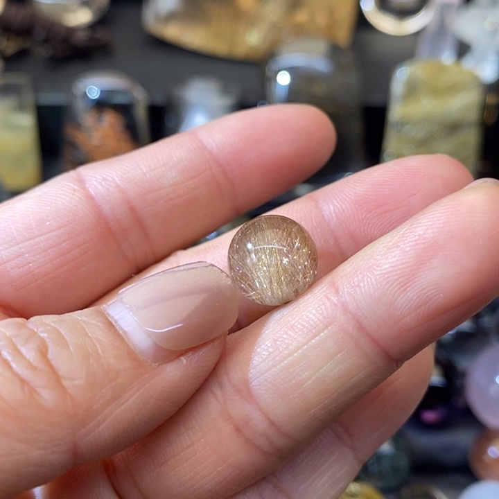 【闪购商品】水晶天然发晶球未镶嵌雪**舞定制打通孔不退不换