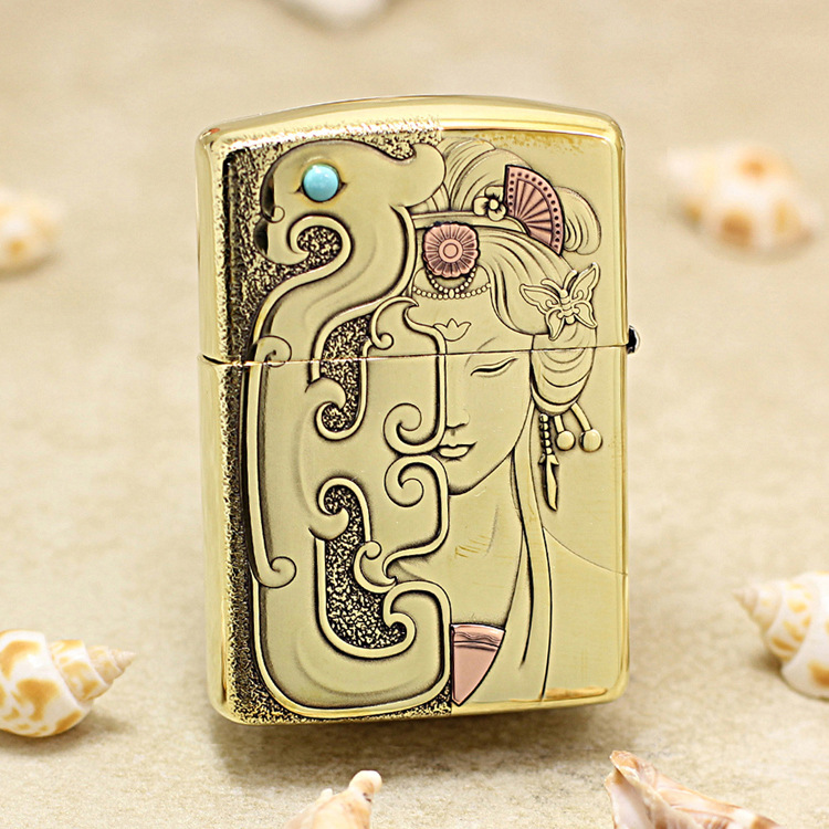 蚊版花木兰黄铜盔甲打火机
