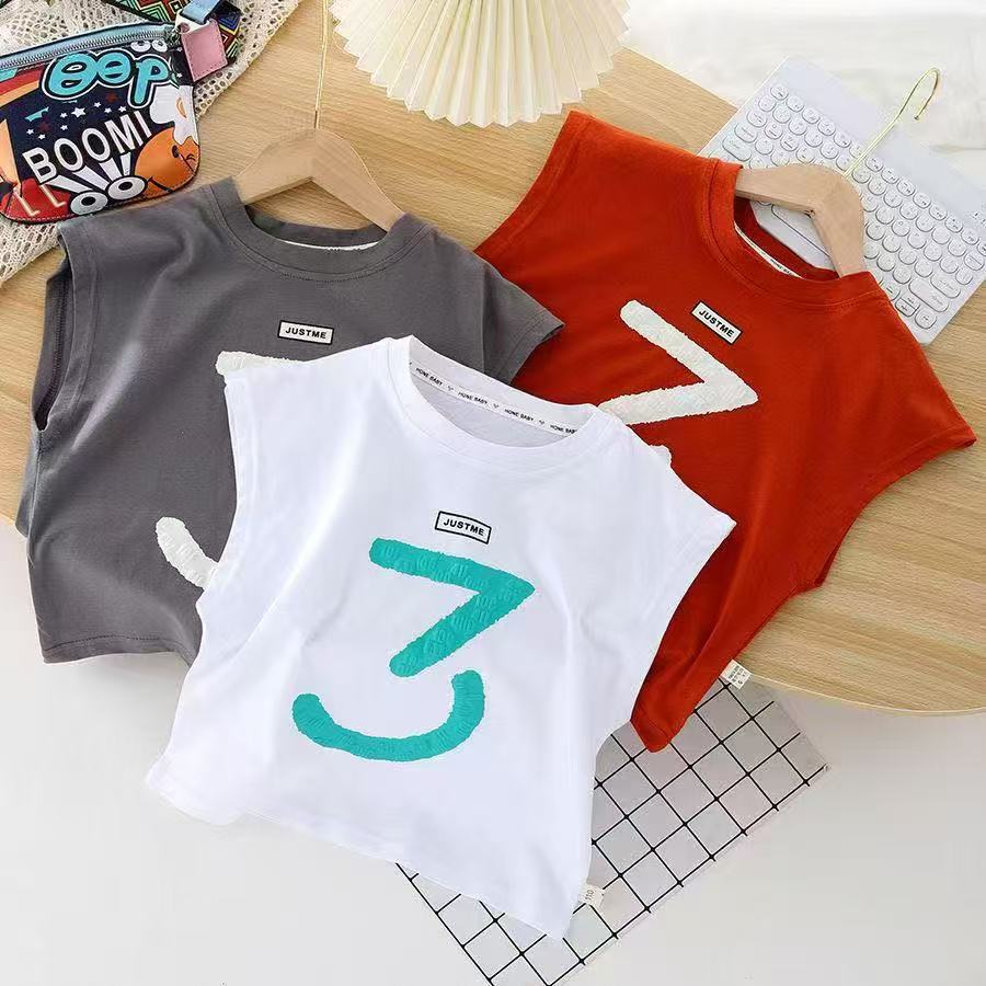 Z476-儿童字母7背心2件(颜色混发个别搭不开)