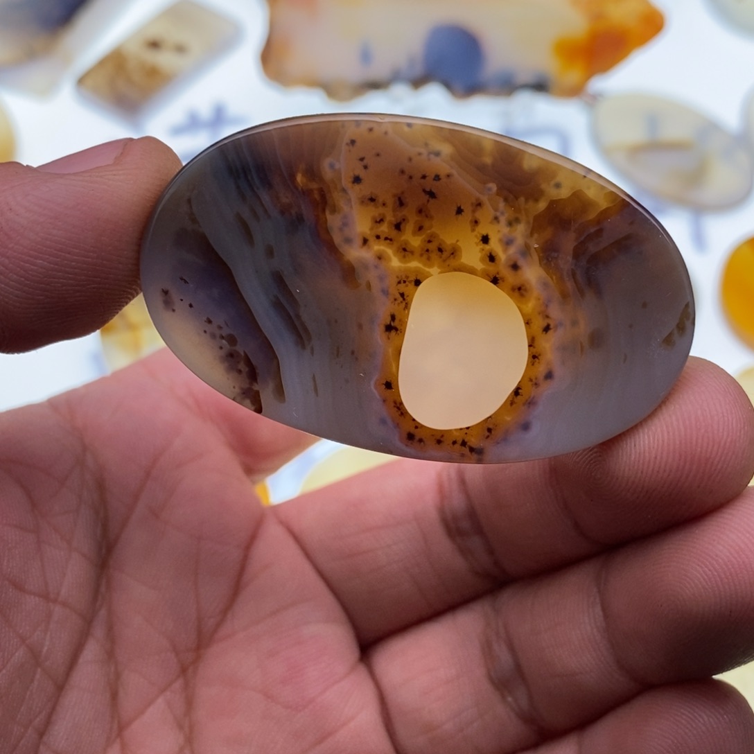 玛瑙/玉髓牌子足银镀金镶嵌