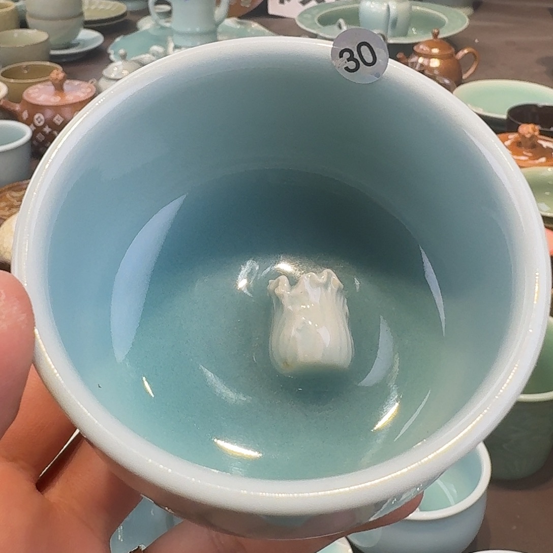 龙泉青瓷茶具微瑕