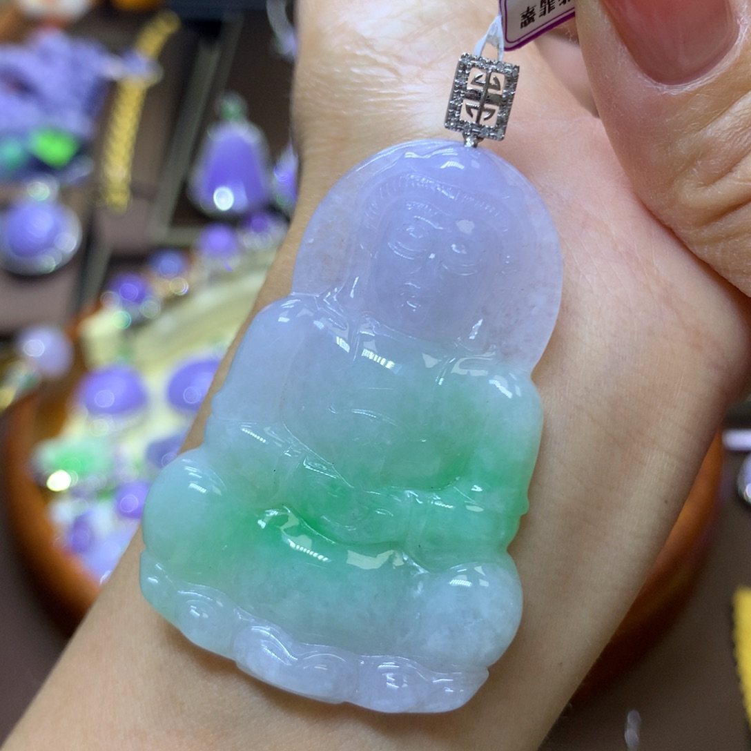 【闪购商品】翡翠颈饰18K金镶嵌翡翠