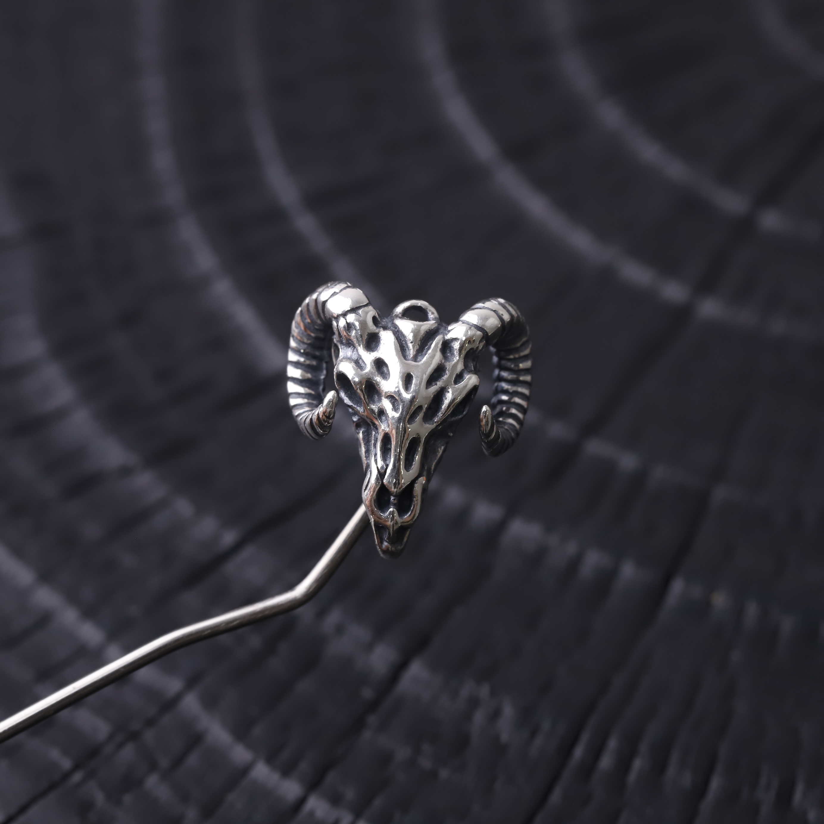 S9355  银羊角三通DIY文玩配饰