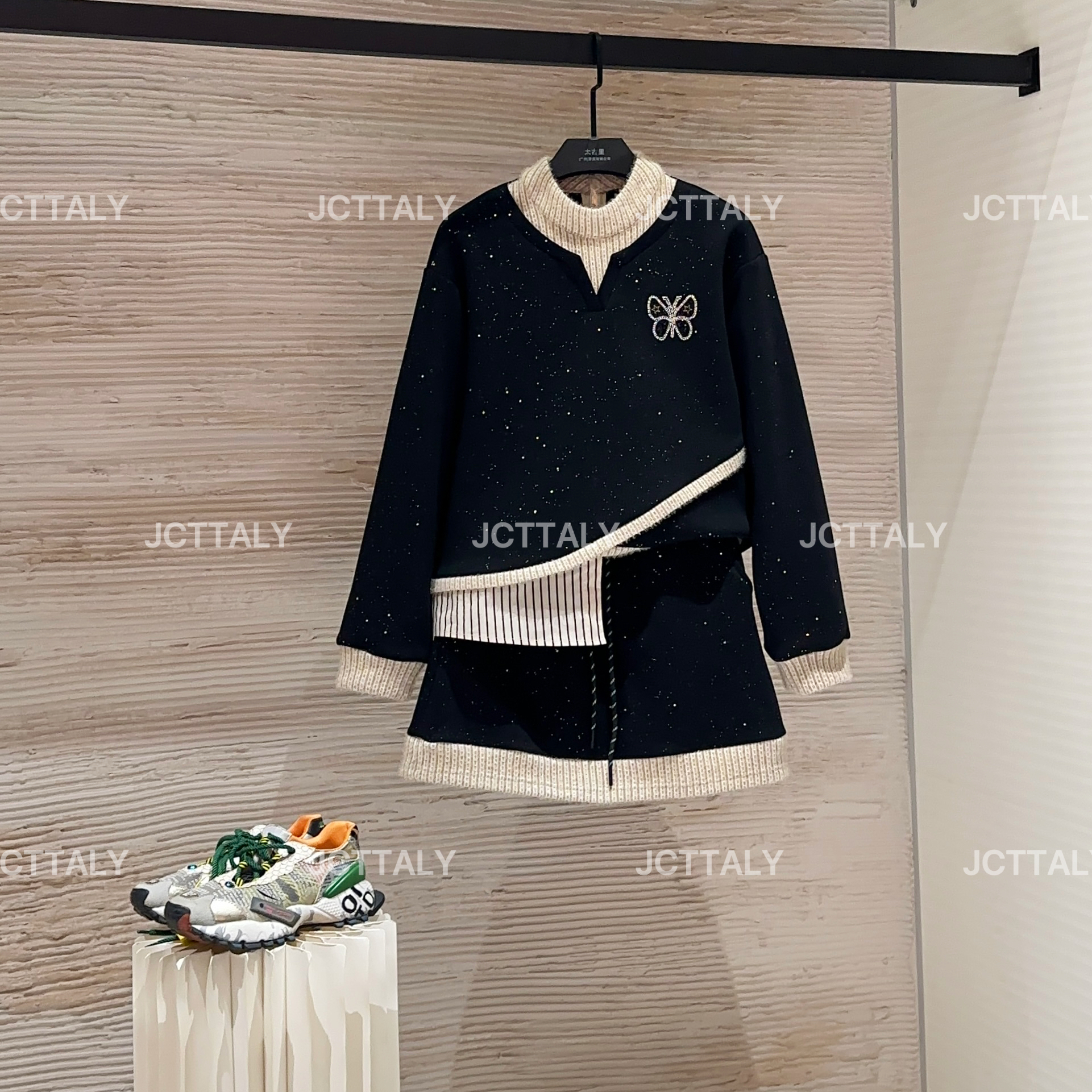 【宠粉价】（加绒）小香风卫衣时尚休闲风御姐风风森系时尚套装TZ-897